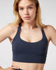 Cross Back Bra - Deep Ocean Blue
