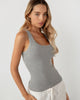 Ribbed Tank Top - Grey Melange
