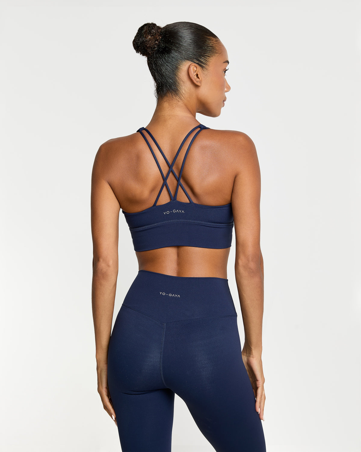 Cross Back Bra - Navy Blue
